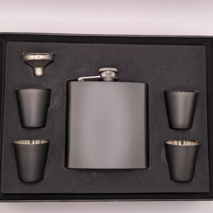 Michaela Barnes - Engraved Hip Flask Set